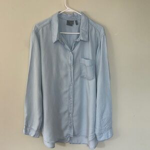Athleta Sky Blue Tencel Soft button down shirt